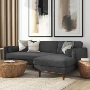 Morrison - Right Sectional Sofa - Charcoal Grey