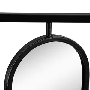 Large Four Oval Wall Mirror With Square Frame, Home Decor For Living Room, Bedroom, Entryway, Office