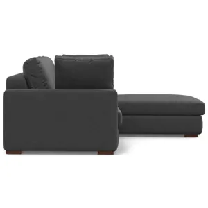 Charlie - Deep Seater Right Sectional Sofa - Pebble Gray