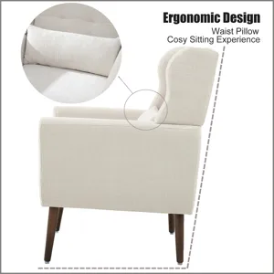 Modern Accent Chair Upholstered Foam Filled Living Room Chairs Comfy Reading Chair Mid-Century Moder