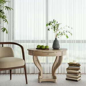 Curved Legs Farmhouse Style Small Size Round Dining Table End Table Side Table Coffee Table For Dine