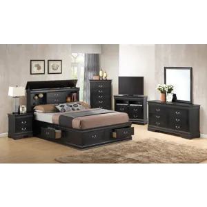 Louis Phillipe - G3150B-FSB Full Storage Bed - Black