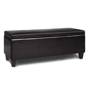 Afton - Storage Ottoman Bench - Tanners Brown