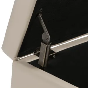 Dover - Storage Ottoman Bench - Satin Cream