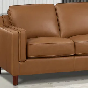 Bella - Leather Sofa - Cognac