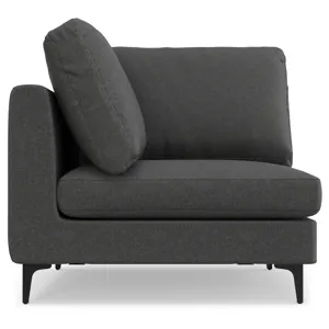 Ava - Mid Century Corner Sectional Sofa - Pebble Gray