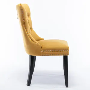 Nikki - Modern, High-End Tufted Solid Wood Contemporary Velvet Upholstered Dining Chair With Wood Le
