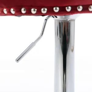 Swivel Velvet Barstools Adjusatble Seat Height From 25-33\", Chrome Base Bar Stools With Backs Comfo