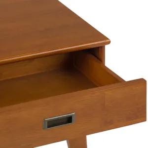 Draper - Mid Century End Table - Teak Brown