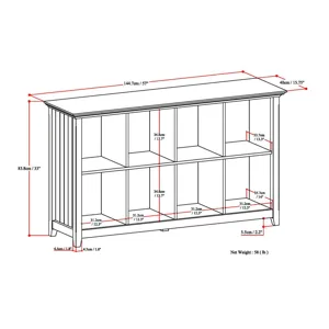 Acadian - 8 Cube Storage Sofa Table - Light Golden Brown
