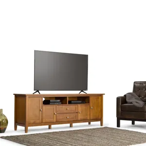 Warm Shaker - 72\" TV Media Stand - Light Golden Brown
