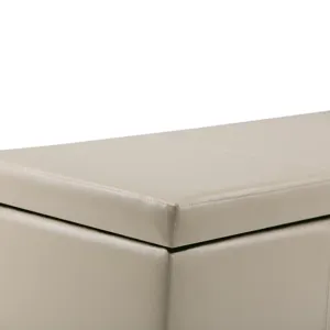 Avalon - Storage Ottoman Bench - Satin Cream