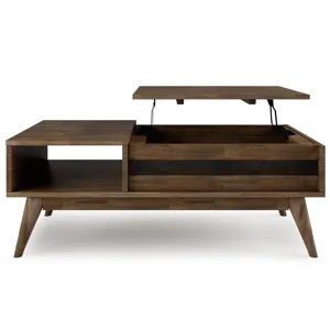 Clarkson - Lift Top Coffee Table - Rustic Natural Aged Brown