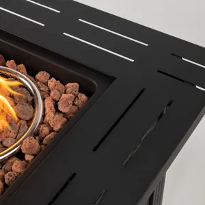 28\" Square Fire Pit Table - Brown