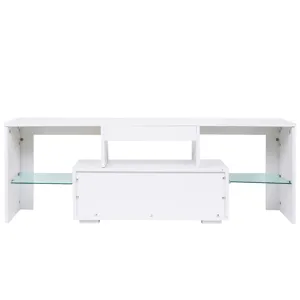 TV Stand With Storage 43\" LED Modern TV Media Console Entertainment Center With Drawer TV Cabinet F