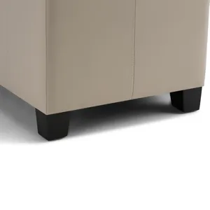 Dover - Storage Ottoman Bench - Satin Cream