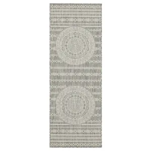 Sunshine - 2\'7\" X 7\'3\" Indoor / Outdoor, Area Rug Polypropylene - Silver