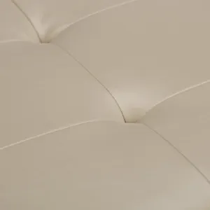 Dover - Square Coffee Table Storage Ottoman - Satin Cream