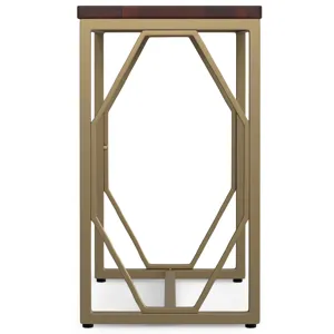 Selma - Metal and Wood Accent Table - Cognac