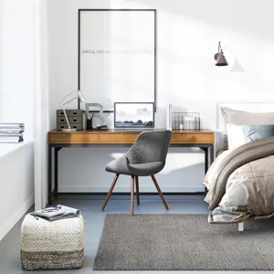 Banting - Mid Century Wide Desk - Medium Saddle Brown