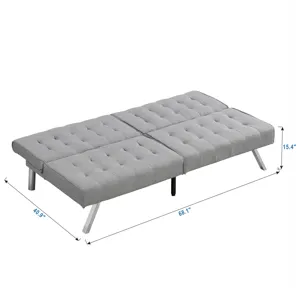 Futon Sofa Bed - Gray