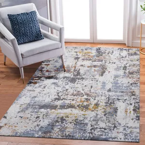 6\' x 9\' Abstract Non-Shedding Living Room Bedroom Dining Home Office Stylish And Stain Resistant A