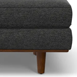 Morrison - Large Rectangular Ottoman - Charcoal Grey