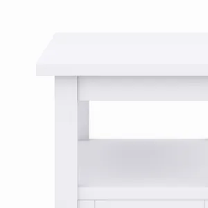 Warm Shaker - Narrow Side Table - White
