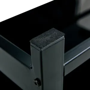 Glass Lift Top Coffee Table, Modern Simple 2-Layer Tempered Glass Coffee Table For Living Room - Bla