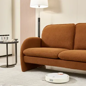 Loveseat Sofa Small Couch For Living Room, Sherpa Fabric Upholstered Loveseat Sofa Couch, Small Love