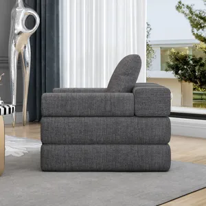 Single Sofa Chair That Converts To A Single Sofa Bed For Living Room, Guest Room, Playroom - Dark Gr