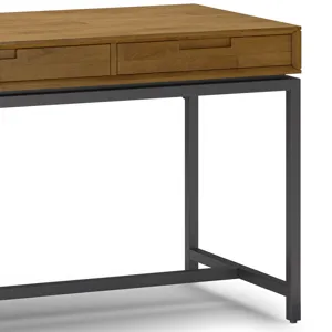Banting - Mid Century Wide Desk - Medium Saddle Brown