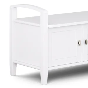 Warm Shaker - Entryway Storage Bench - White