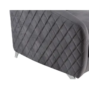 Sofia - Velvet Modern Chic Accent Armchair - Gray
