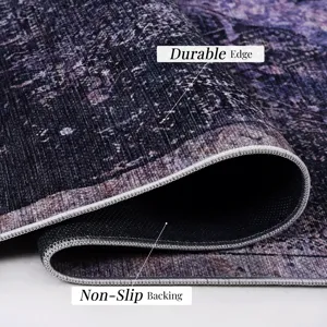 2\' x 3\' Machine Washable Area Rugs, Low-Pile, Non-Slip, Non-Shedding, Foldable, Kid & Pet Friendly