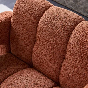 31.10\" Wide Boucle Upholstered Accent Chair - Orange