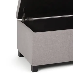 Dover - Storage Ottoman Bench - Cloud Grey