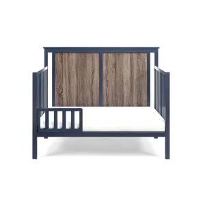 Connelly - 4-in-1 Convertible Crib - Midnight Blue/Vintage Walnut
