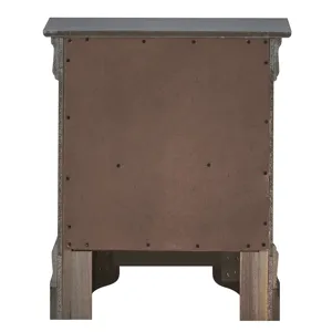 Verona - G6702-N Nightstand - Metalic Black