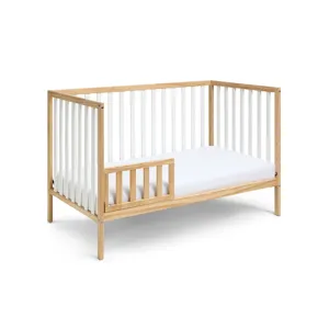 Deux - Remi 3-in-1 Convertible Island Crib - Natural/White