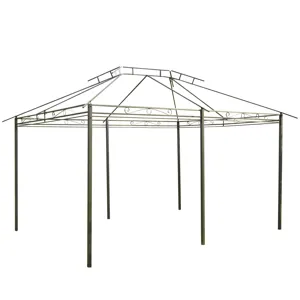 Outsunny - Patio Gazebo, Outdoor Gazebo Canopy Shelter With Curtains, Vented Roof, Steel Frame For G