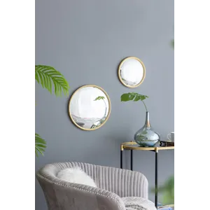 Round Mirror, Circle Mirror With Iron Frame For Living Room Bedroom Vanity, Entryway, Hallway - Gold