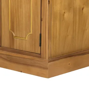 Farmhouse Style Cabinet - Brown