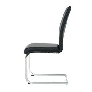 Modern Dining Chairs With Faux Leather Padded Seat Dining Living Room Chairs Upholstered Chair With 