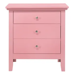 Hammond - G5404-N 3 Drawer Nightstand - Pink