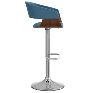 Lowell - Adjustable Swivel Bar Stool - Blue