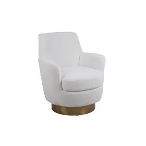 Teddy Swivel Barrel Chair, Swivel Accent Chairs Armchair For Living Room, Reading Chairs For Bedroom