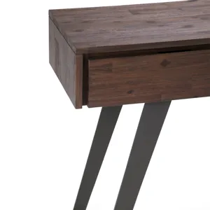 Lowry - Console Sofa Table - Distressed Charcoal Brown
