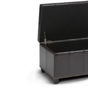 Amelia - Storage Ottoman Bench - Tanners Brown