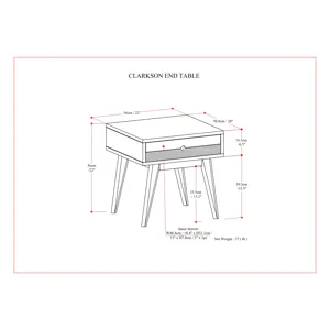 Clarkson - End Table - Rustic Natural Aged Brown